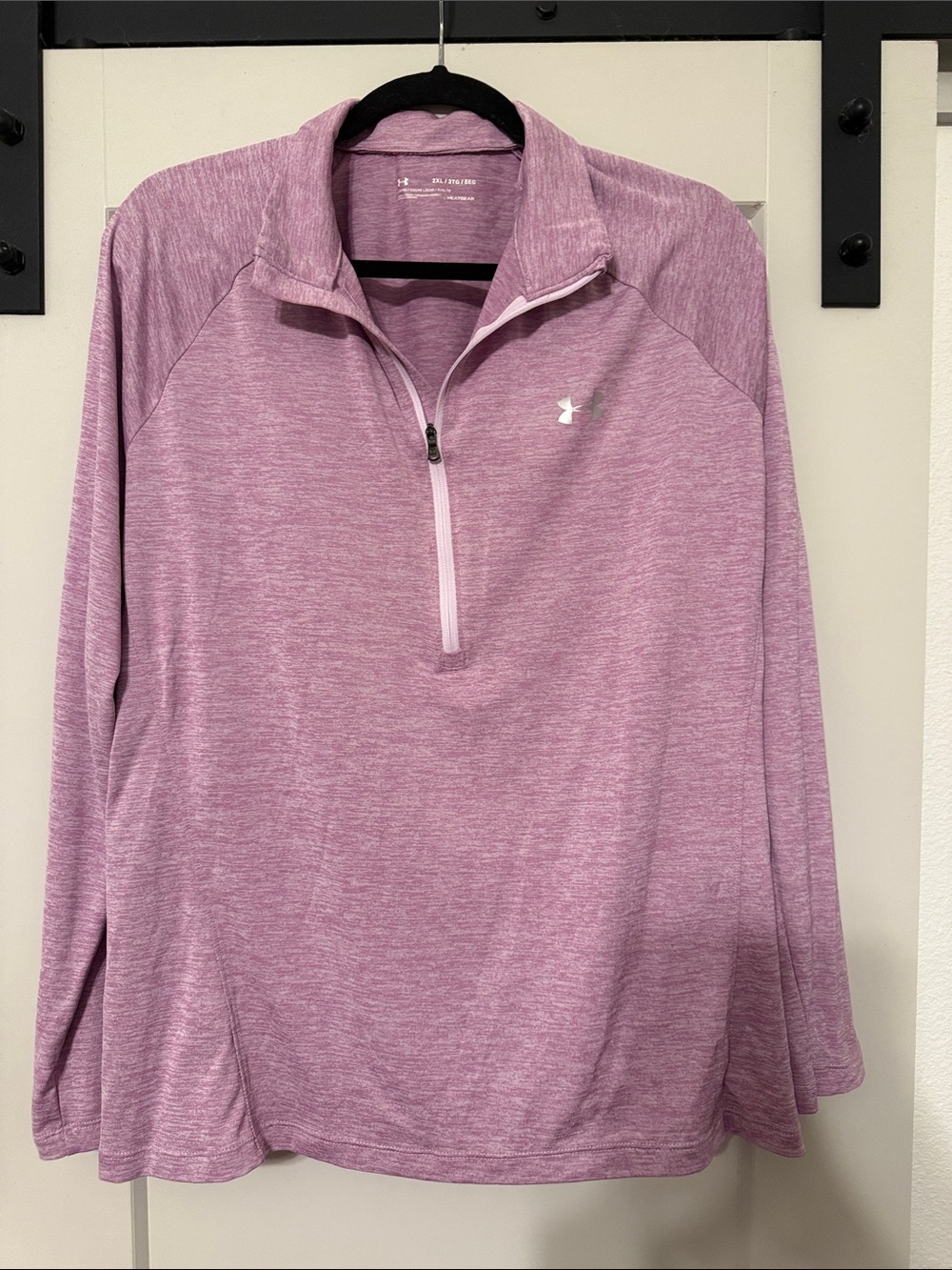 Under Armour Heathered Mauve Quarter-Zip Pullover